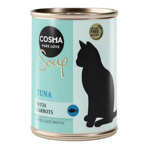 12x 100g Cosma Soup Thunfisch mit Karotte Katzenfutter nass