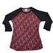 Lularoe Tops | Lularoe Women's Red And Black Randy Baseball Style Shirt Size Small | Color: Black/Red | Size: S