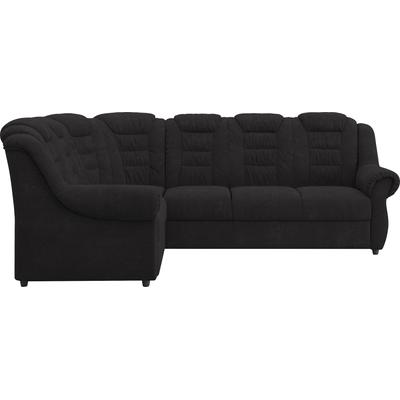 Ecksofa HOME AFFAIRE "Boston L-Form", schwarz, B:266cm H:102cm T:216cm, 100% Polyester, Sofas, mit hoher Rückenlehne, wahlweise mit Bettfunktion & Stauraum Image