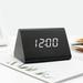 Travelwant Desktop Decor Sound Control USB Rechargeable LED Digital Wooden Alarm Clock