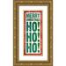 Grey Jace 12x24 Gold Ornate Wood Framed with Double Matting Museum Art Print Titled - Ho Ho Ho