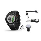 Garmin Approach S62 Premium GPS Golf Watch and Wearable4U All-In-One Golf Tools Bundle (Black / Black bundle)