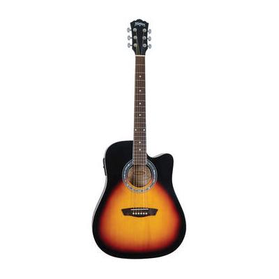 Washburn WA90CE Dreadnought Cutaway Acoustic/Electric Guitar (Tobacco Sunburst) WA90CEVSB