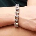 Bracelet de motard punk en acier inoxydable pour hommes et femmes bracelet de moto bracelet de