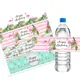 Étiquettes autocollantes pour bouteille d'eau motif flamant rose happy birthday décoration pour