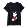 Weihnachten The Aristocats Marie Christmas T-Shirt mit V-Ausschnitt