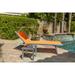 SunsenseDesign Outdoor Patio Chaise Lounge/Sunbed with Sun Shade Folded Aluminum Frame and Italian Designed