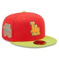 Men's New Era Red/Neon Green Los Angeles Dodgers 1978 World Series Lava Highlighter Combo 59FIFTY Fitted Hat