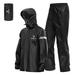 Men Motorcycle Rain Suit Outdoor Reflective Waterproof Rain Jacket and Pants Rain Gear for Bike Riding Cycling Camping Hiking