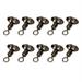 GENEMA 10Pcs Fishing Swivels Barrel Ball Bearing Rolling 3-way Swivel Fishing Lure Connector Solid Ring Fishing Accessories