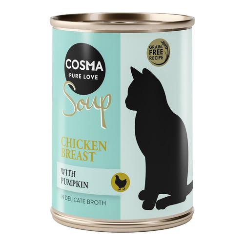 24x 100g Cosma Soup Hühnchenbrust mit Kürbis Katzenfutter nass