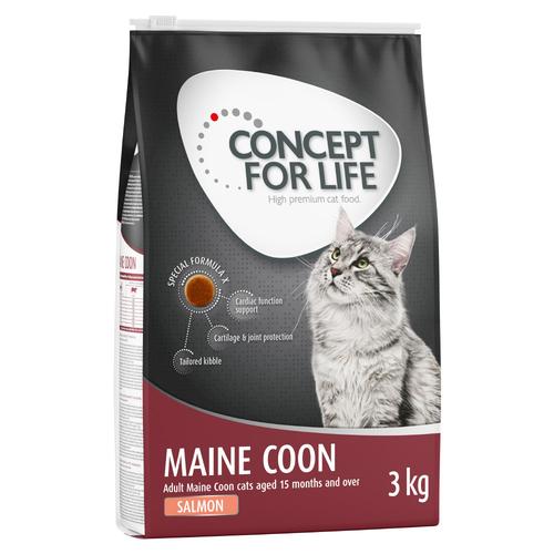 3x3 kg Maine Coon Adult Lachs Concept for Life Katzenfutter trocken Sparpaket