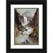 Hill Thomas 11x14 Black Ornate Wood Framed with Double Matting Museum Art Print Titled - Vernal Falls Yosemite