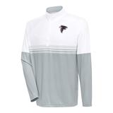 Men's Antigua White/Gray Atlanta Falcons Bender Quarter-Zip Pullover Top