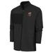 Men's Antigua Heather Black Cleveland Browns Team Logo Course Full-Zip Jacket