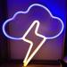 Neon Sign LED Cloud Lightning Neon Signs for Wall Decor Hanging Neon Light Battery or USB Powered Light Up Neon Lights for Bedroom Aesthetic Kids Room Living Room Bar Party Christmas Wedding