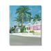 Stupell Industries Tropical Palm Trees Summer Vacation Resort Houses Graphic Art Gallery Wrapped Canvas Print Wall Art Design by Amelia Noyes