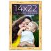 14x22 Frame Yellow Real Wood Picture Frame Width 1.25 inches | Interior Frame Depth 0.5 inches |