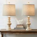 Oneach Resin Table Lamps Set of 2 20.5 Traditional Farmhouse Nightstand Bedside Lamps for Bedroom Living Room