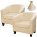 CJC Club Chair Covers 2-Piece Velvet Tub Chair Slipcover Armchair Sofa Couch Cover Elastic Furniture Protector(2 Pack)