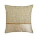 Decorative Beige 24 x24 (60x60 cm) Pillow Cases Jute & Satin Jute Lace Throw Pillows For Sofa Patchwork Pattern Modern Style - Jute Ivory Suit