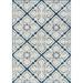 Tayse Madison Area Rug MDN4807 Traditional Dark Blue Diagonal Diamond 5 3 x 5 3 Round