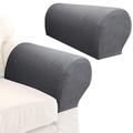 2pcs Sofa Arm Covers Armrest Cover High-Grade Spandex Stretch Arm Caps Waterproof Furniture Protector Dustproof Sofa Towel Slipcovers Armchairs Covers for Sofa Couches Recliner Armchairs