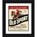 Vintage Booze Labels 15x18 Black Ornate Wood Framed with Double Matting Museum Art Print Titled - Old Sport Kentucky Straight Bourbon Whiskey