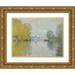 Monet Claude 14x12 Gold Ornate Wood Framed with Double Matting Museum Art Print Titled - Autumn on the Seine-Argenteuil 1873