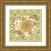 McRostie Kate 15x15 Gold Ornate Wood Framed with Double Matting Museum Art Print Titled - Ikat Floral I