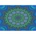 Ahgly Company Machine Washable Indoor Rectangle Transitional Blue Jay Blue Area Rugs 2 x 4