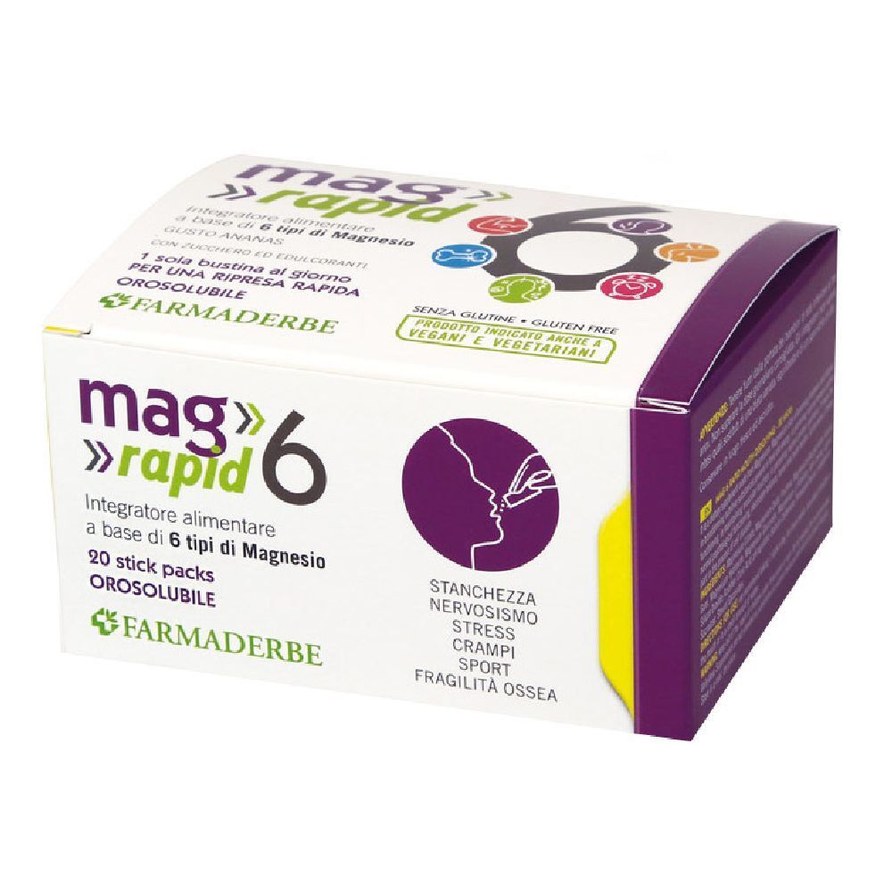 Mag 6 Rapid 20 Stick Da 1,5 G 20x1,5 g Polvere per soluzione orale
