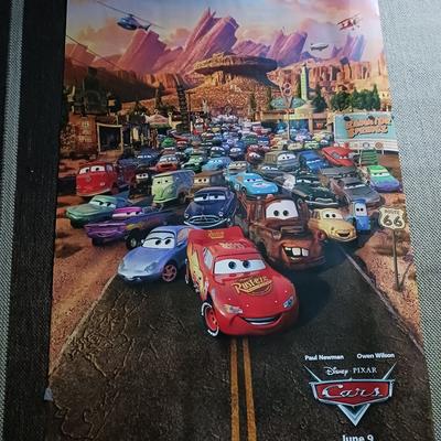 Disney Wall Decor | Cars Movie Poster Pixar Disney Original 2006 Release 27"X18.5" Lightning Mcqueen | Color: Blue/Red | Size: Os