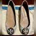 Tory Burch Shoes | Like New Tory Burch Piano Stripe Reva Ballet Flats | Color: Blue/Cream | Size: 6.5