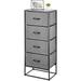 Latitude Run® 4 Drawer Storage Chest Metal/Solid Wood/Fabric in Gray | 40.97 H x 17.18 W x 11.38 D in | Wayfair B88FE31F83F44866B5C48288B7B66C16