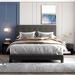 Latitude Run® Queen Tufted Platform Bed Upholstered/Linen | 52 H x 65 W x 85 D in | Wayfair 13ED947D9DAC4D5C86692750B3DC5549