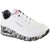 Sneaker SKECHERS "UNO LOVING LOVE", Damen, Gr. 38, schwarz-weiß (weiß, schwarz), Lederimitat, sportlich, Schuhe Sneaker, Freizeitschuh, Halbschuh, Schnürschuh mit Luftkammersohle, Topseller