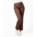 Blair DenimEase™ Flat-Waist Bootcut Jeans - Brown - 24W - Womens