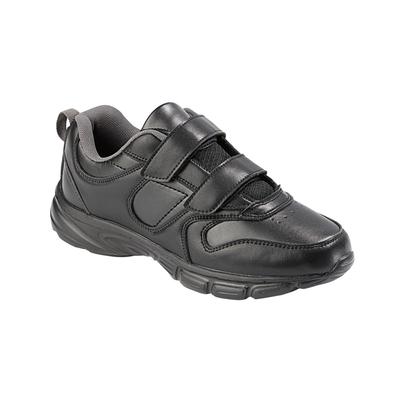 Blair Men's Dr. Max™ Leather Sneakers with Memory Foam - Black - 13