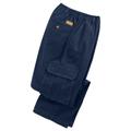 Blair Men's Haband Men's Casual Joe® Stretch Waist Poplin Cargo Pants - Navy - 52