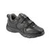 Blair Men's Dr. Max™ Leather Sneakers with Memory Foam - Black - 8