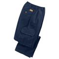 Blair Men's Haband Men's Casual Joe® Stretch Waist Poplin Cargo Pants - Navy - 32