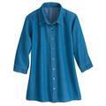 Blair Women's Haband Women’s 3/4 Sleeve Denim Shirt - Blue - M - Misses