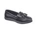 Blair Women's Dr. Max™ Leather Kiltie Tassel Loafers - Black - 5.5 - Medium