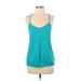 Lorna Jane Active Active Tank Top: Blue Solid Activewear - Women's Size Small