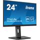 PC -Bildschirm - IIYama Prolite XUB2493HS -B5 - 24 FHD - IPS -Platte - 4 ms - 75 Hz - HDMI / DisplayPort - Fuß einstellbar in H