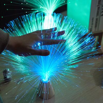 Langray - Schöne Romantische Glasfaserlampe，Fließender Farbwechsel LED Fiber Optic Beruhigend Lampe