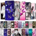 Étui en cuir à loquet magnétique avec motif peint créatif en poly étui portefeuille pour iPhone 13