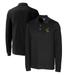 Men's Cutter & Buck Black Pittsburgh Steelers Advantage Tri-Blend Pique Big Tall Long Sleeve Throwback Polo