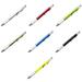6 in 1 Multi-functional Stylus Pen with Black/Blue Refill Tool Tech Ballpoint Pen with Clip Smooth Writing Silver Black Refill